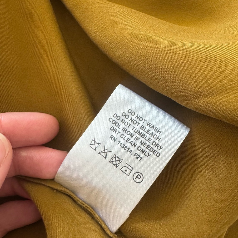 Billy Reid Mustard 100% Silk Dress - Picture 9 of 9